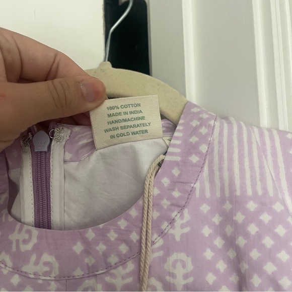 NWT Julia Armory Baby Jane Poplin Dress in Lilac Patchwork Purple Sleeveless - Picture 4 of 5